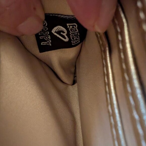 COACH POPPY CREAM GOLD SHIMMER LEATHER LONG WALLET - Picture 10 of 14